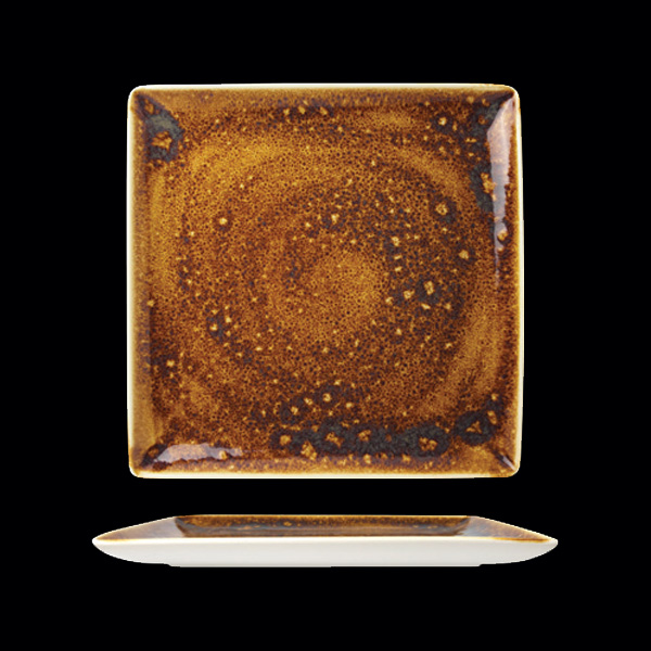 VESUVIUS Amber talerz kwadratowy 270 x 270 mm /6