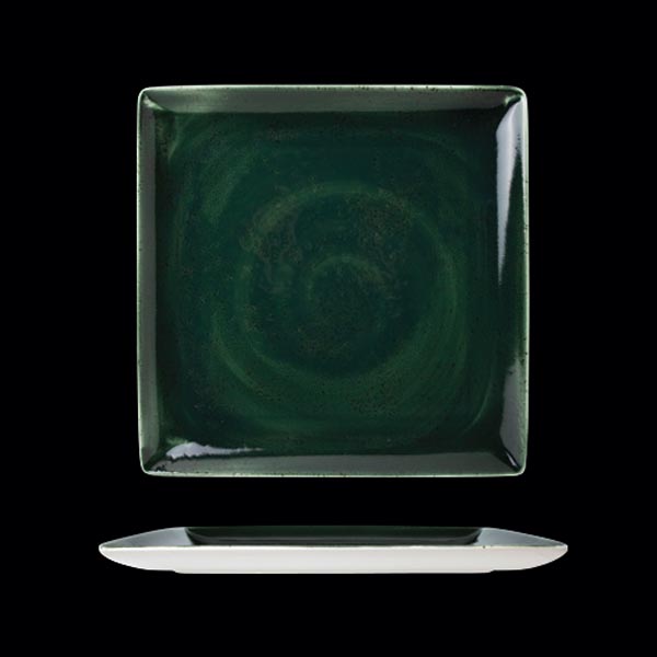 VESUVIUS Burnt Emerald talerz kwadratowy 270 x 270 mm /6