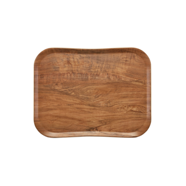 CAMBRO taca Wooden Grain 35.5x45.7cm brązowe drewno oliwne